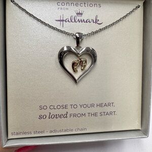 Hallmark Heart Necklace with Gold and Silver Accents